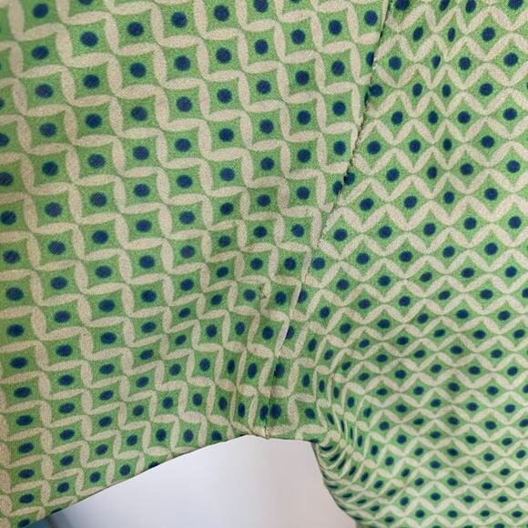Johnny Was XS Multi Floral Print 100% Silk Green Blue Drawstring Pants Pockets - Picture 6 of 15